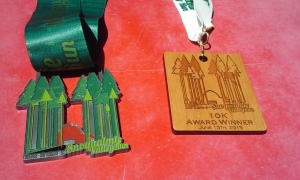 Finisher's medal and age-group award